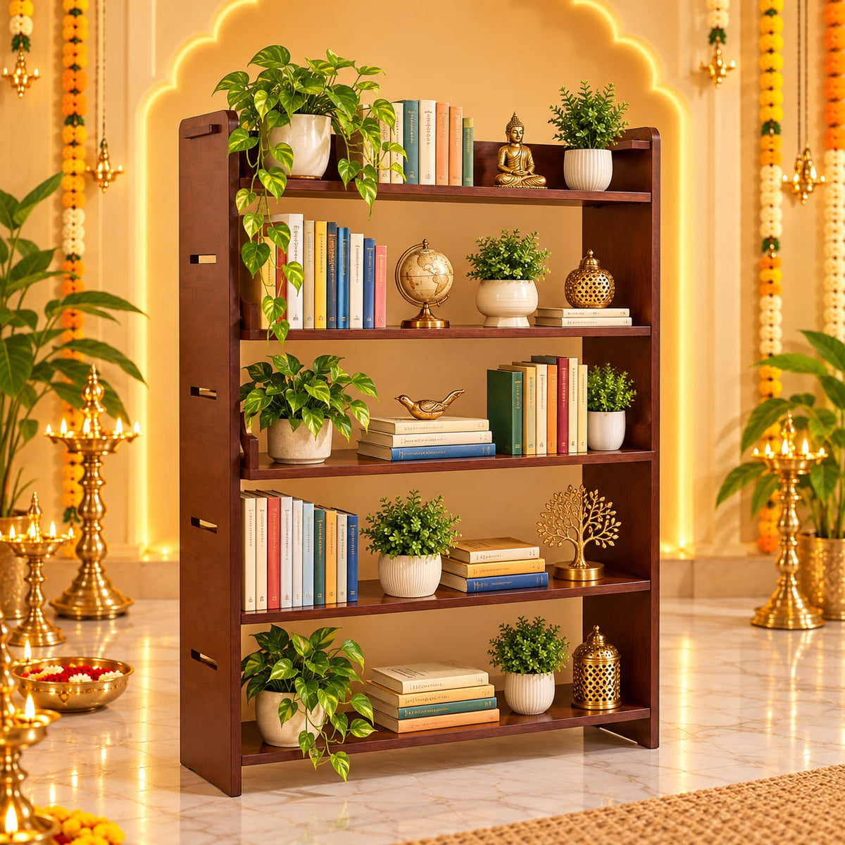8072085685 pls whatsapp and confirm before placing order 2-in-1 Convertible Golu Stand -Golu Padi - Rose Wood Shade