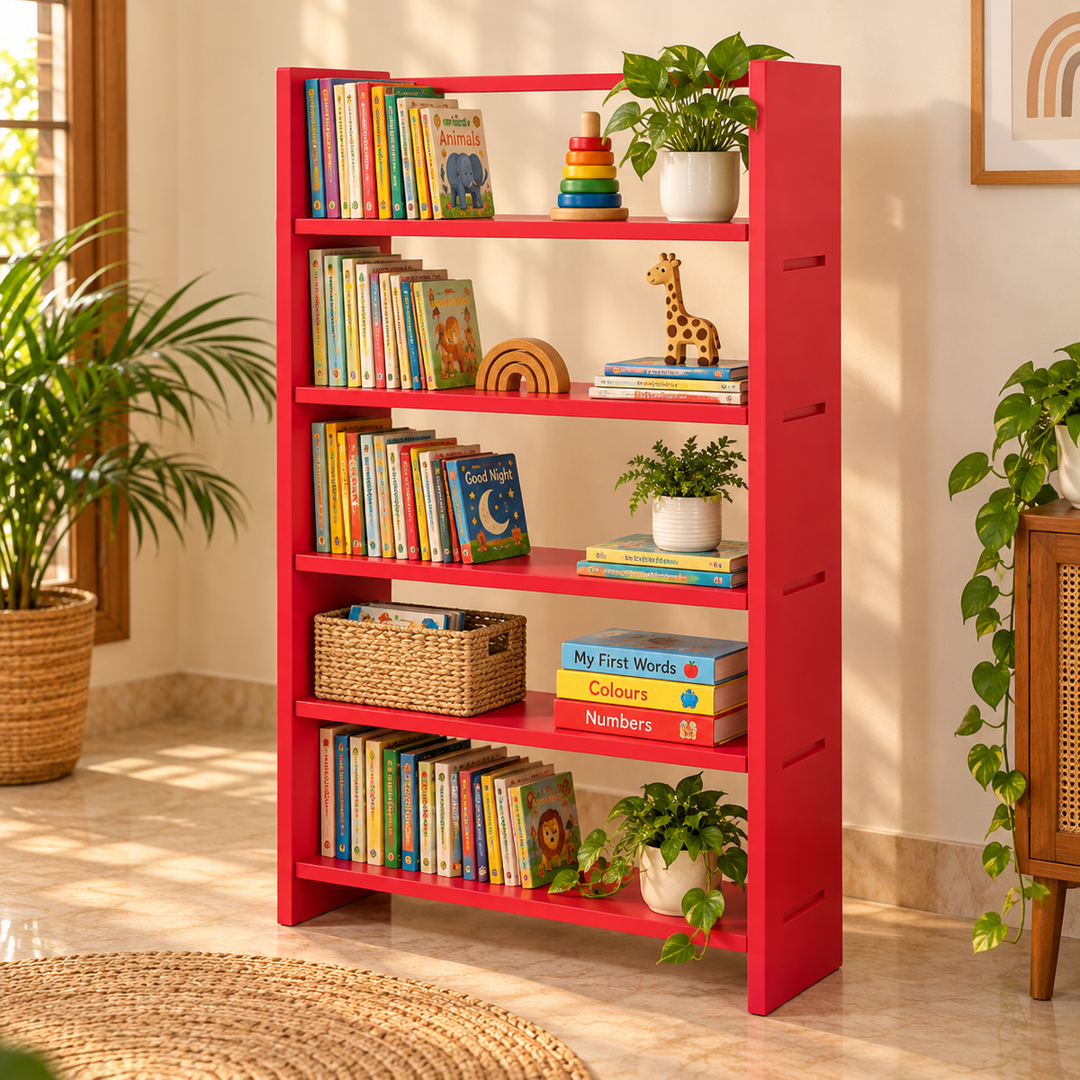 8072085685 pls whatsapp and confirm before placing order 2-in-1 Convertible Golu Stand -Golu Padi -Red