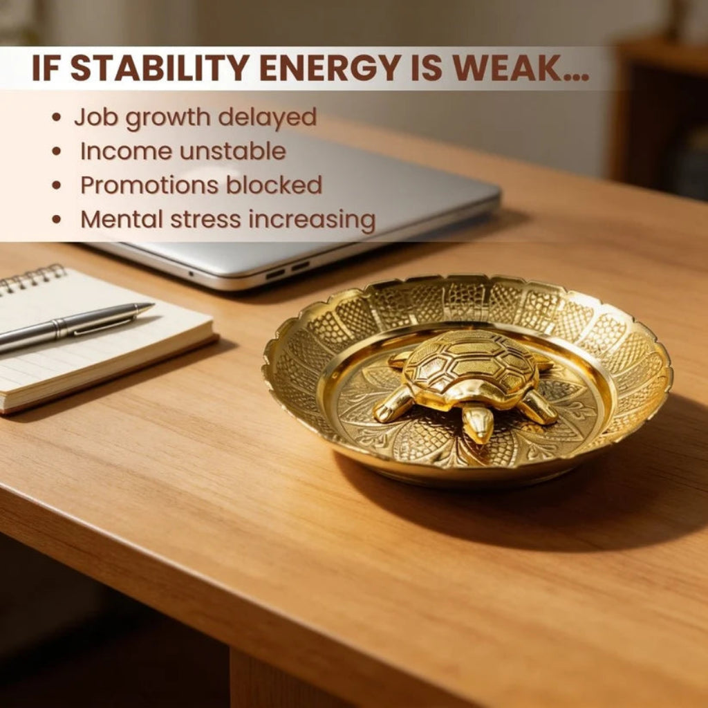 Tortoise with Plate for Vastu - Feng Shui Turtle for Good Luck
