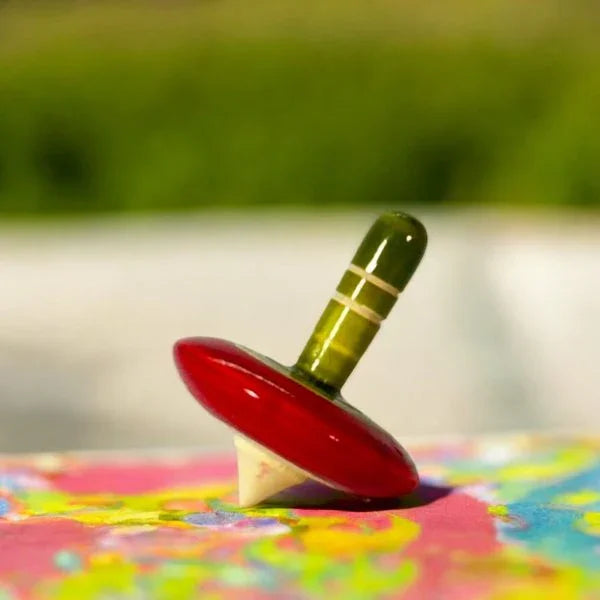 Wooden Finger Top - Spin Top Combo