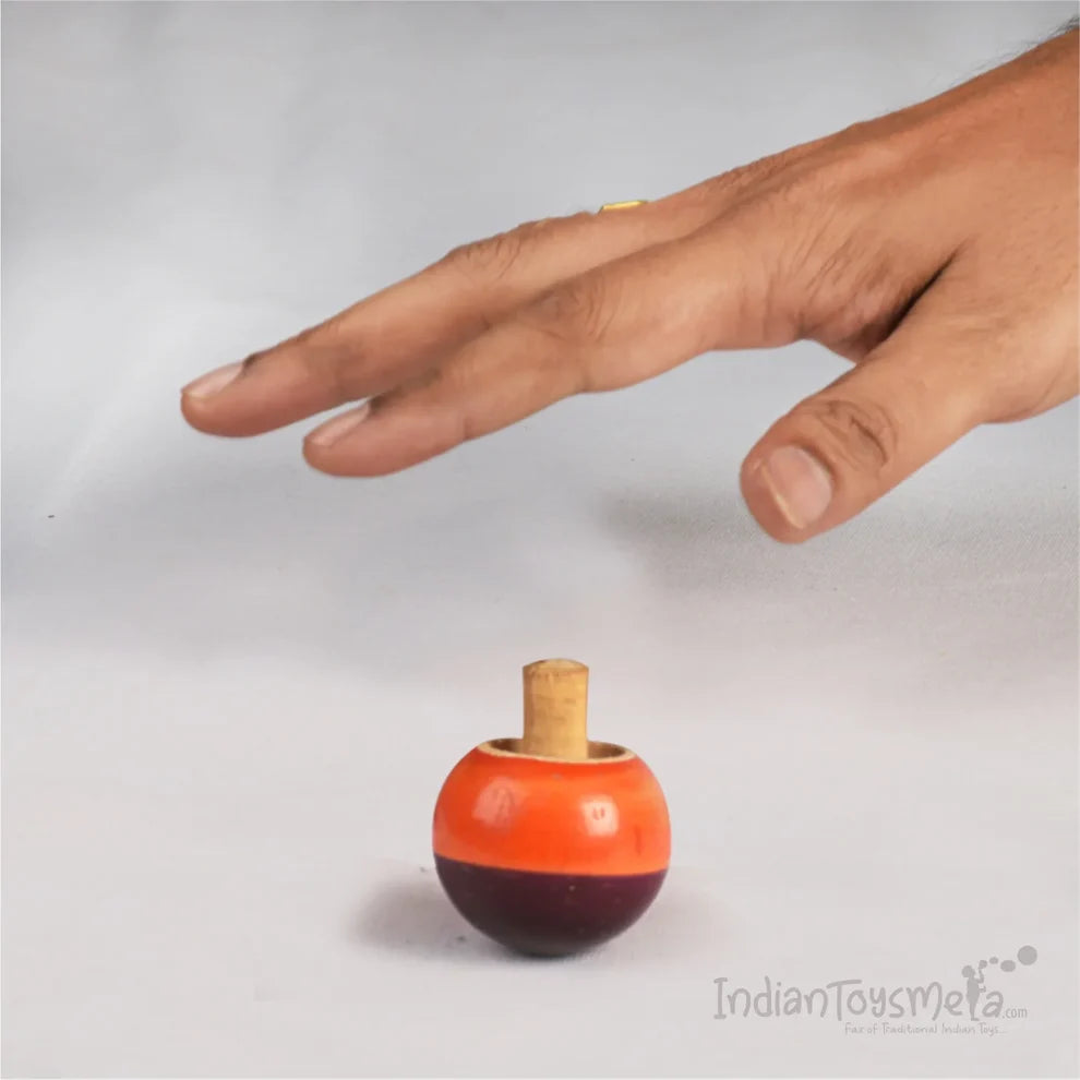 Wooden Finger Top - Spin Top Combo