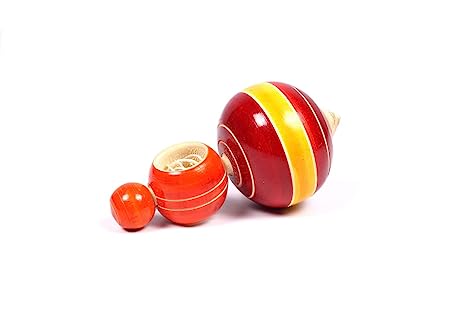 Wooden Wing Top - Spinning Toy Pambaram Mix